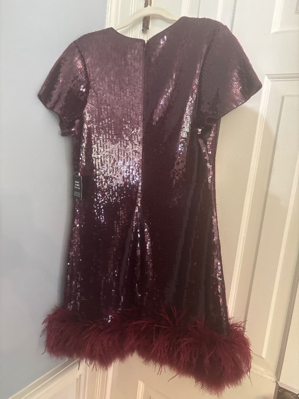 Express burgundy sequin dress